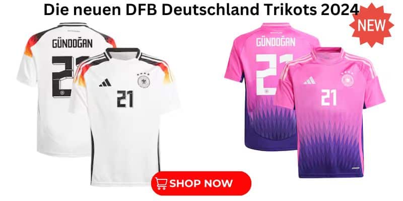 In der deutschen Fußballnationalmannschaft trägt wieder Ilkay Gündogan die Nummer 21 auf dem neuen weißen DFB Trikot 2024 und dem lila-pink DFB Awaytrikot 2024! Zur EM 2024 in Deutschland wird Ilkay Gündogan im Mittelfeld spielen.